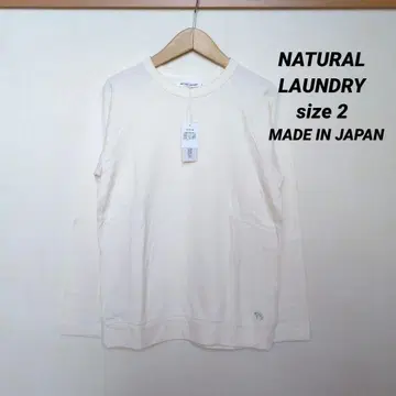 NATURAL LAUNDRY 페더 니트 풀오버 양 원포인트 자수