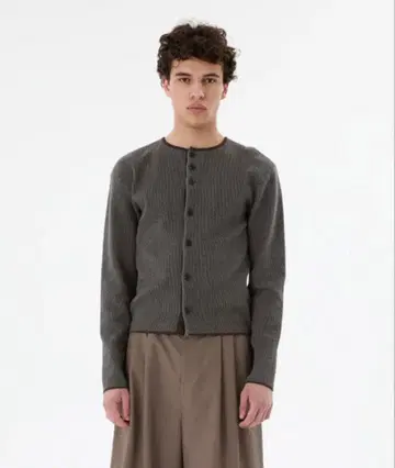 Amomento 스트라이프 버튼 업 가디건 M