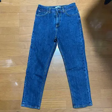 ENLAVANCE 인디고 스트레이트 데님 팬츠