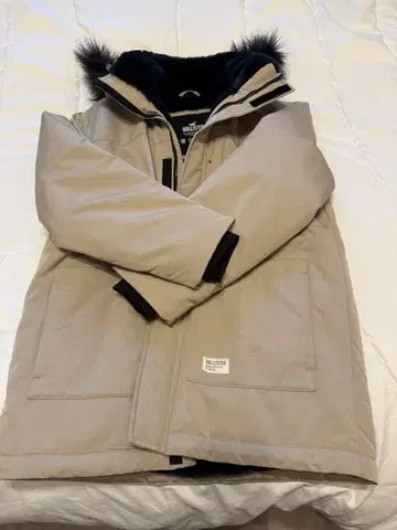 [ 컨디션 최상 ] 홀리스터 퍼 후드 베이지 플리스 자켓