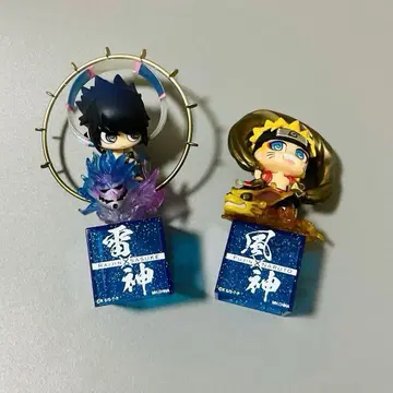 NARUTO 쁘띠캐러랜드 풍신뇌신 나루토 사스케 피규어