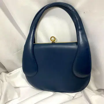 60년대 아메리칸 빈티지 백 네이비 골드 금장 장식