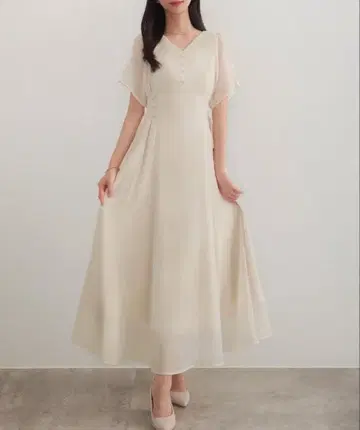 CENEA 2wayV넥 시어 코르셋 원피스