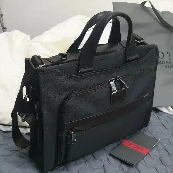 Genuine] Tumi Alpha Slim Deluxe Leather Briefcase Men