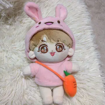 무속성 옷 갈아입기 봉제 인형 토끼 귀 후드 의류 포함 봉제 인형