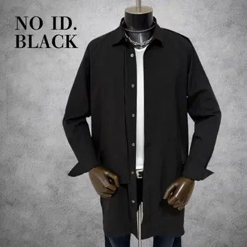 NO ID. BLACK 롱 셔츠 블랙 롱 기장 셔츠 레이어드