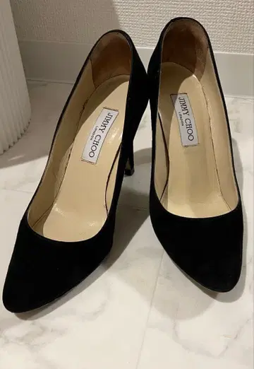 지미추 블랙 펌프스 하이힐 38