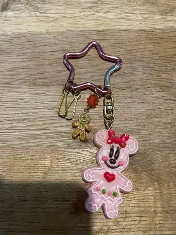 디즈니 크리스마스 2012 미니 목걸이 카라비너 키링