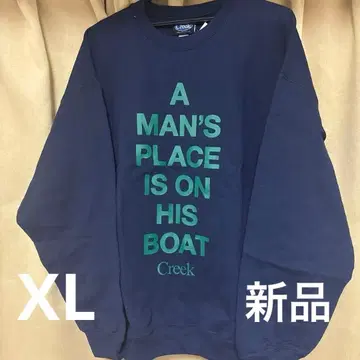 Creek 프린트 맨투맨 네이비