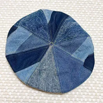 RUBEN 데님 패치워크 베레모 RUS-8004