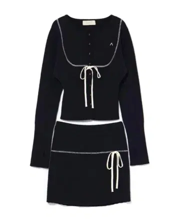 [ 새상품 ] ANDMARY Lilia stitch set up navy