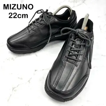[ 새상품급 ] MIZUNO 블랙 워킹화 블랙 22 가죽 경량