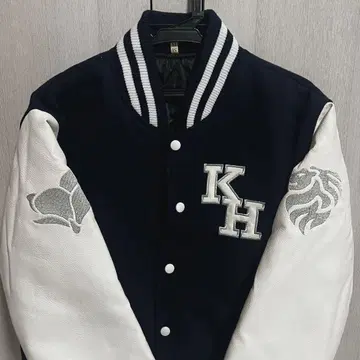 한국 경희대학교 학잠 경희대 바시티 자켓 네이비/화이트