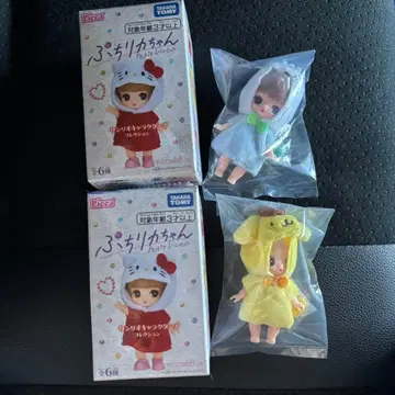 새상품 산리오 x 쁘띠 리카짱 폼폼푸딩 & 포차코 2체 세트 봉투 미개봉