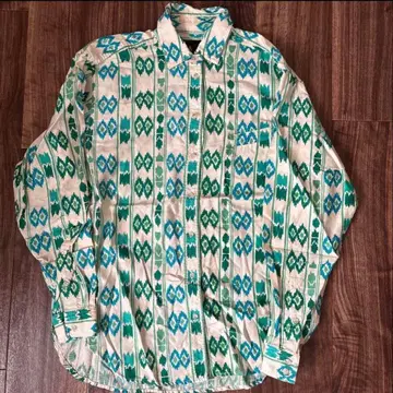 90s usa 구제 의류 빈티지 Lizsport 네이티브 무늬 셔츠