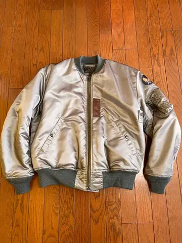 리얼 맥코이 TYPE MA-1 미사용 새상품 M 사이즈 실버 그레이