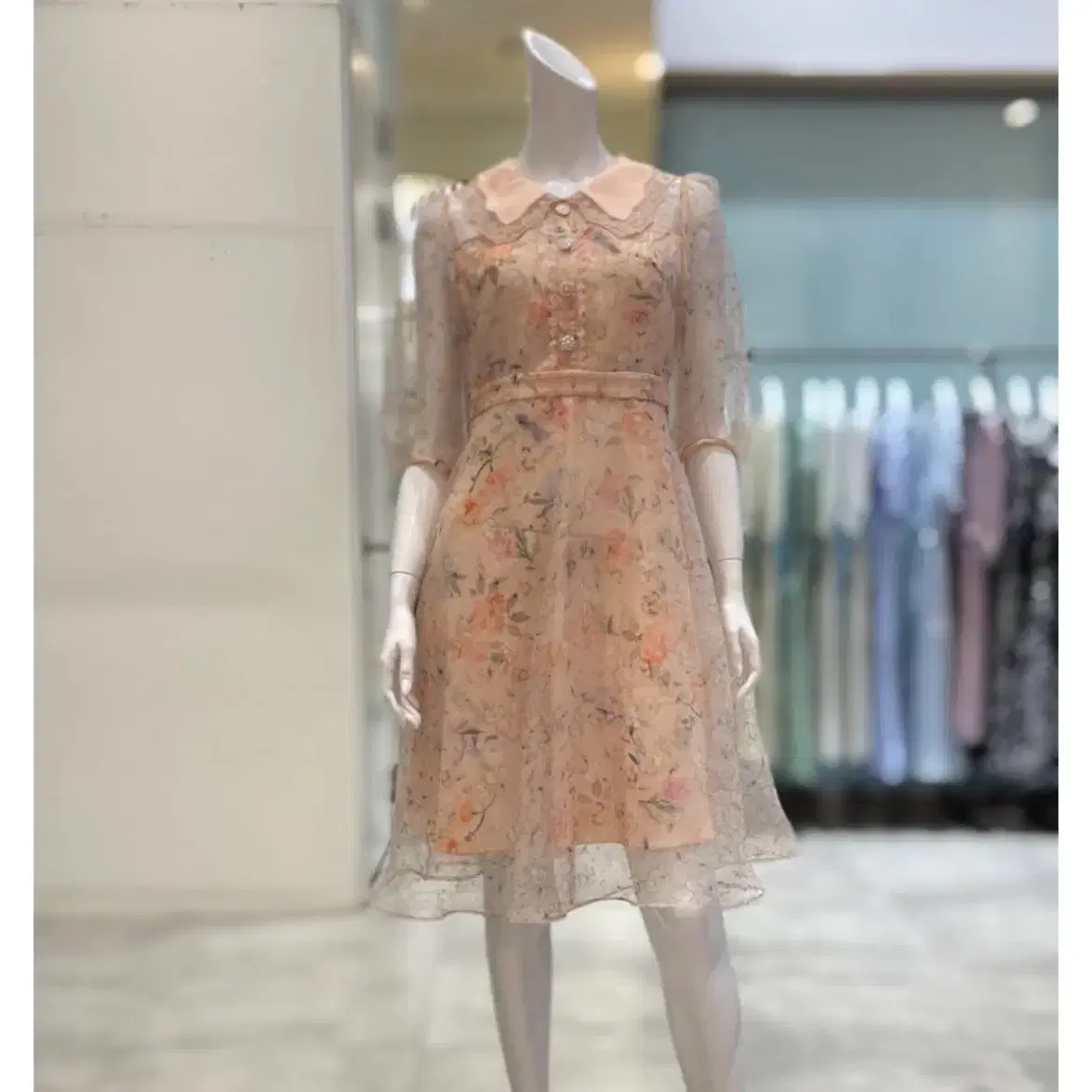 Kenneth Lady Organza Flower Onepiece Dress on Bunjang Global Site.