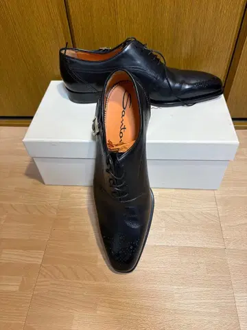 [산토니, 미사용] santoni 메달리온 가죽 신발 벨트백