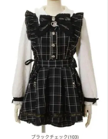 lizlisa 백 카슈쿨 셋업 블랙 체크