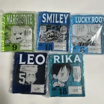 원피스 베이스샵 복권 아크릴 블록 참 루피 레오 스마일리