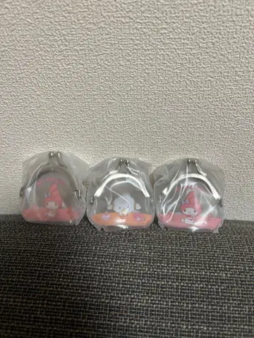 시푸라 한정판 가마구치 키링 산리오 마이멜로디 코기뮨 3개 세트