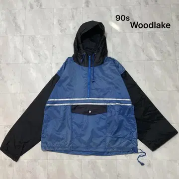 90s Woodlake 아노락 후드티 하프 지퍼 바람막이