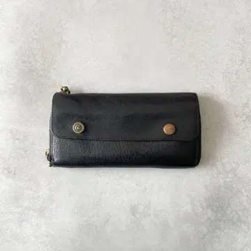 BLACK SIGN 롱 지갑 장지갑 블랙 가죽 주름 가죽