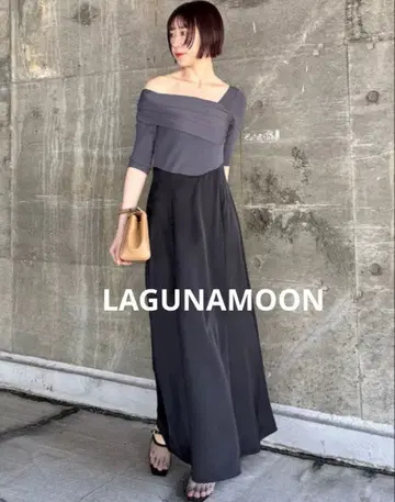 LAGUNAMOON 러그나문 아지메 오프숄더 도킹 내로우 원피스