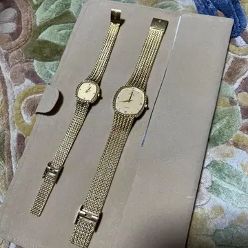 [ 레어 페어 시계 ] CYMA 시마 손목시계 골드 메쉬 벨트 스위스산