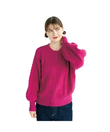 마작패가 이채로운 레트로 중화권 니트 가디건