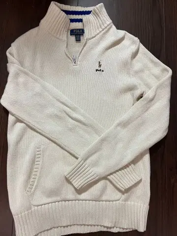 [ 인기 컬러 ] 폴로 랄프 로렌 하프 지퍼 니트 코튼 자택 세탁 OK