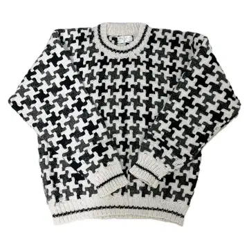 손뜨개질 스웨터 울 100% 에콰도르 니트 레트로 빈티지