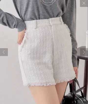 Chico 트위드 하이웨스트 숏팬츠 아이보리