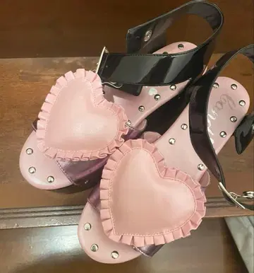 Candy Stripper 캔스파 하트 통굽 샌들