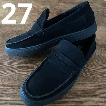 kenneth 로퍼 스니커즈 27cm 블랙 스웨이드 새상품급