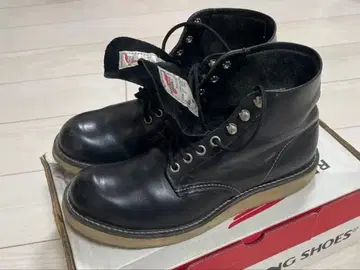 RED WING 클래식 라운드 8165 7D 워크 부츠 블랙