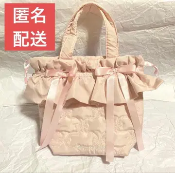 Maison de FLEUR 리본 디자인 백 핑크