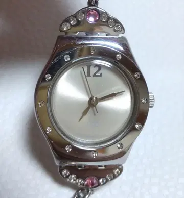 [ 가동품 ] SWATCH IRONY 여성용 손목시계 쿼츠 실버 컬러