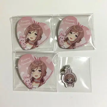 학마스 GiGO 하트 캔뱃지 아크릴 참 우사구루미 히메사키 리나미