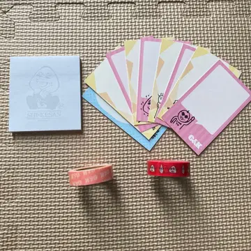 레어 C&K CK 시이케상 [ 4종 세트 ] 메모지 카드 마스킹 테이프