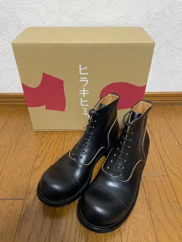 새상품 히라키히미. 오데코슈 follow 부츠 8홀 블랙 26.5cm
