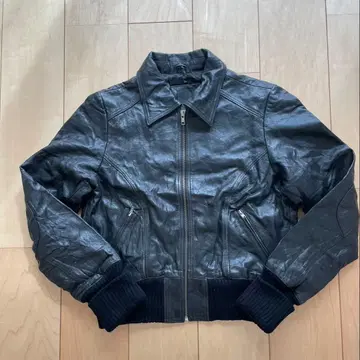 VERO MODA 블랙 가죽 자켓 XL