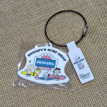 스누피 서프샵 오키나와 챠탄 한정판 키링 SNOOPY'S SURF