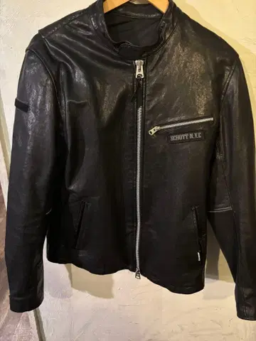 Schott 블랙 자켓 Kawasaki 모델
