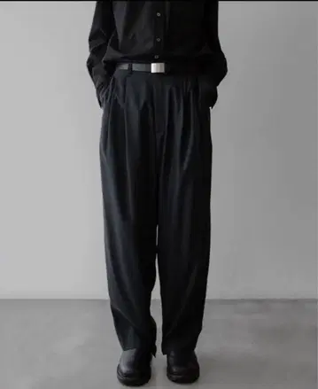 stein CUPRO WIDE EASY TROUSERS - BLACK M