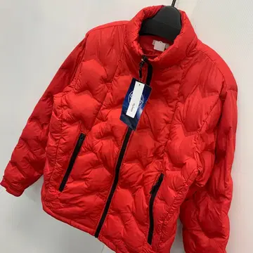 새상품 남성용 L 사이즈 경량 발수 듀스포 패딩 자켓 빨간색 36622