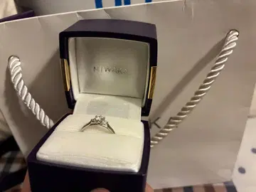 NIWAKA 플라티나 다이아몬드 결혼반지 백령