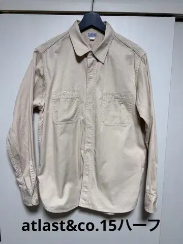 atlast&co. 아틀라스 베이지 워크 셔츠 15 하프 새상품급