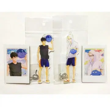 하이큐 컬러 비치 스냅 카드 카게야마 츠키시마 아크릴 키링