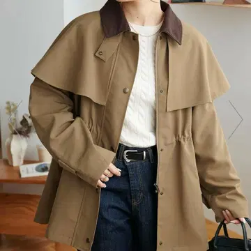 [DISCOAT] 2WAY 케이프 미들 코트